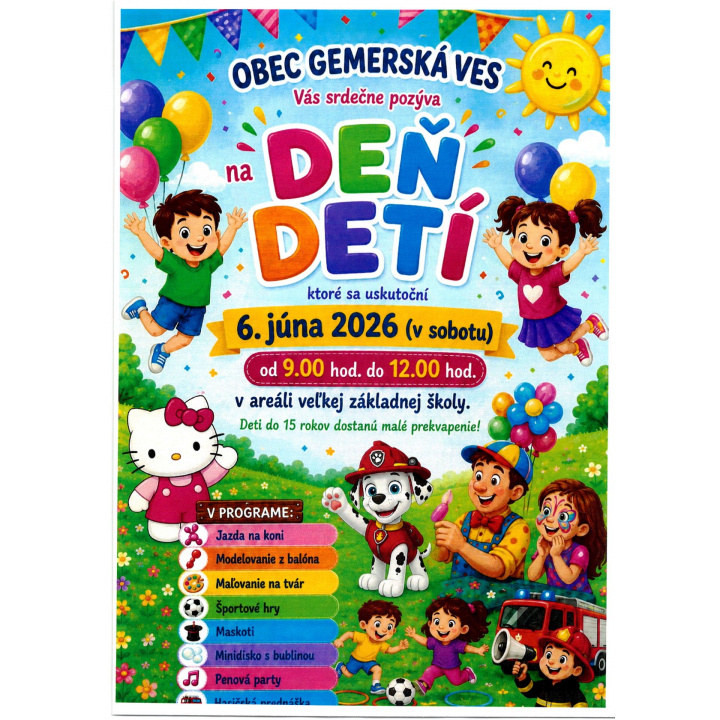 Menšia fotka pre článok Deň detí v obci Gemerská Ves