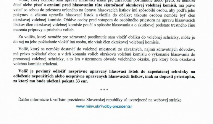 Aktuality / Voľby prezidenta SR - 2019