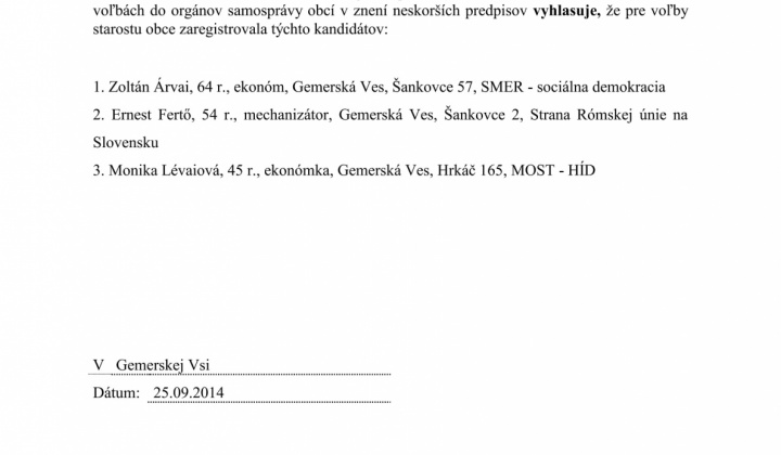 Aktuality / Voľby 2014